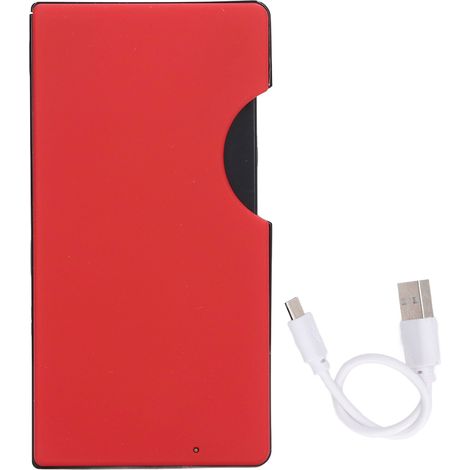 Étui à cigarettes et briquet rechargeable USB, coque en aluminium haute résistance, porte-cigarettes avec briquet électronique, caoutchouc rouge (1/5)