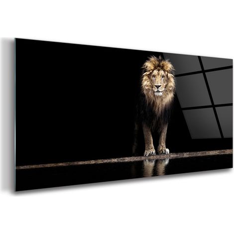 Tableau sur verre – 120 x 60 cm - Tableau mural décoratif - Verre Décorative - Animal Sauvage (1/5)