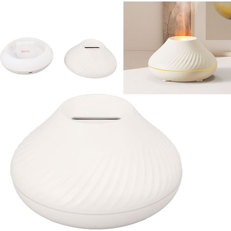 3D-Zweifarben-Aroma-Diffusor mit sieben simulierten Farben, USB-Tischluftbefeuchter mit hoher Nebelleistung, Weiß (1/5)