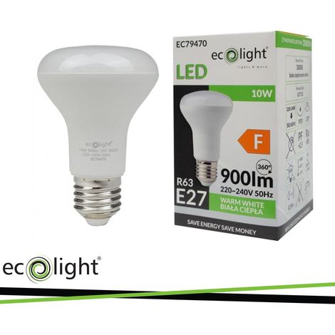 LAMPADINA R63 E27 10W 3000K 900LM - Luce CALDA