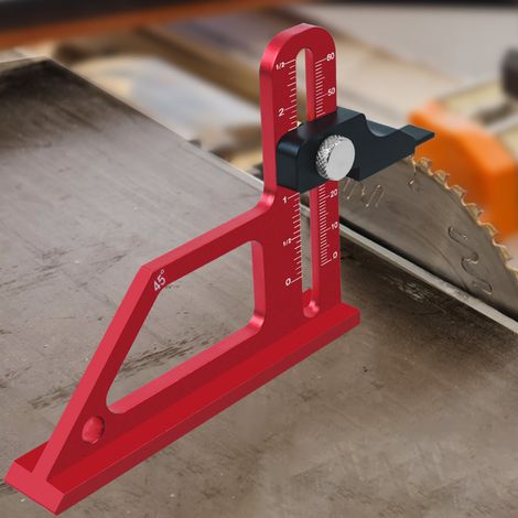 Höhenmesser für Kreissägen – Tiefenmessgerät mit Skala, Präzisionsinstrument aus gefrästem Aluminium für die Holzbearbeitung und den Möbelbau