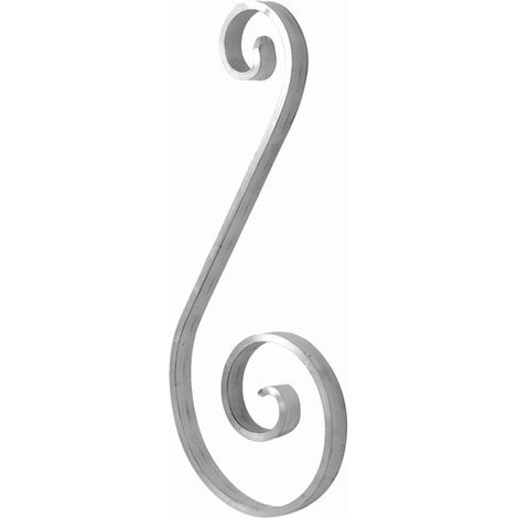 Volute en S Alu 290x120 mm - Plat 14x5 mm - DECO FER FORGE (1/2)