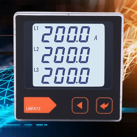 Ampèremètre triphasé numérique intelligent à affichage LCD LNFA73 (LNFA73) (1/5)