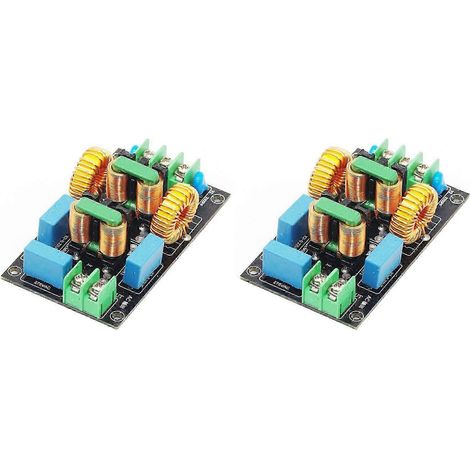 Carte de filtrage EMI 2X pour amplificateur audio, alimentation, filtre électromagnétique de mode commun à courant élevé, audio HiFi 10 A QAQ (1/5)