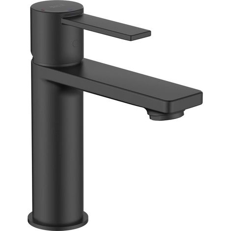 MEZCLADOR LAVABO TARGA DE CUERPO LISO CON AIREADOR NEGRO MATE