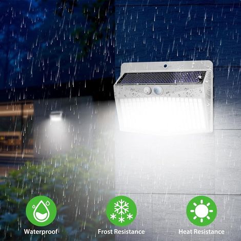 Solar-Flutlichter für den Außenbereich, 3-Modus-Solarleuchten mit Bewegungsmelder, wasserdichte Solarbeleuchtung für Garten, Garage, Straße, Terrasse und Einfahrt (1/3)