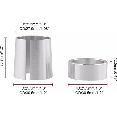 Robuster, silberfarbener 1-Zoll-Kegelkupplungsadapter aus Aluminium für Antriebswelle (1/5)