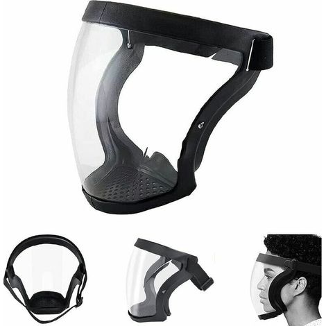 Full Face Mask, Durable Clear Mask, Reusable HD Anti-Fog Mask - Anti-Fog and Windproof Protective Goggles for Men and Women (1/5)