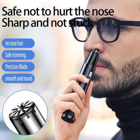 Tondeuse à poils de nez électrique pour hommes, rasoir à poils de nez (1/5)