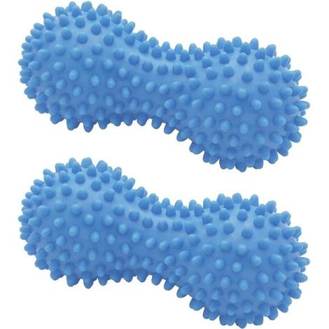Boule de massage à pointes Peanut Foot Massager Masseur de tissus profonds Rouleau musculaire 2 pièces - Rouleau de massage des pieds, Point de déclenchement des tissus profonds Bâton de rouleau muscu