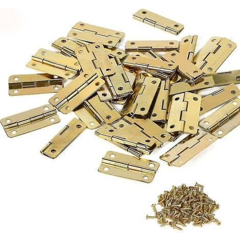 Hinge Mini - Acier Inoxydable 18x24 mm - Pour Armoire Tiroir Coffre Boîte À Bijoux - 50 Pièces (1/4)