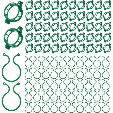 Clips pour Plantes Grimpantes, 200pcs Clips Tomate en Réutilisable, Support et Attache pour Tomates, Concombres, Fleurs et Vignes, Fixation Stable pour Jardin (Vert)