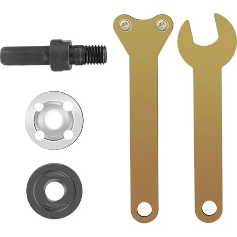 Connecting Rods Converter Set - 5 Pcs Angle Grinder Adapter Kit - For Grinding Cutting Polishing - Includes Pin Wrench Open End Wrench Flange Nuts 10mm Adapter (1/5)