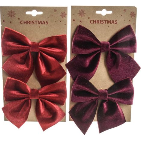 FIOCCHI IN VELLUTO 13X14XH6 CM  2 PZ COLORI ASSORTITI PREZZO A CONFEZIONE