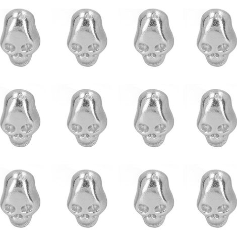 Lot de 150 clous tête de mort punk DIY, rivets fantôme pour cuir, décoration argentée chaussures vêtements sacs, accessoires artisanat (1/5)
