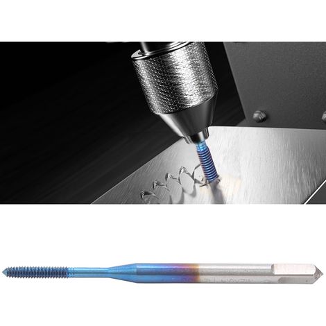 M2-Extrusionsgewindebohrer mit blauer Nanobeschichtung für metrische Maschinen (1/5)