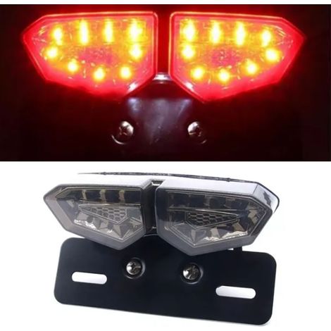 Feux arrière LED moto 21 perles DC12V rouge étanche adapté à motocyclette (1/5)