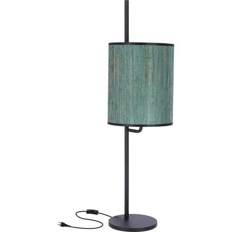 Lampe de table Bendi noire abat-jour vert E27 40W IP20 (1/3)