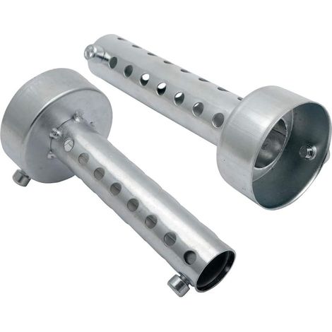 Lot de 2 DB Killers 48mm pour Échappement - Déflecteur Silencieux Universel Amovible et Antibruit en Couleur Argent (1/5)