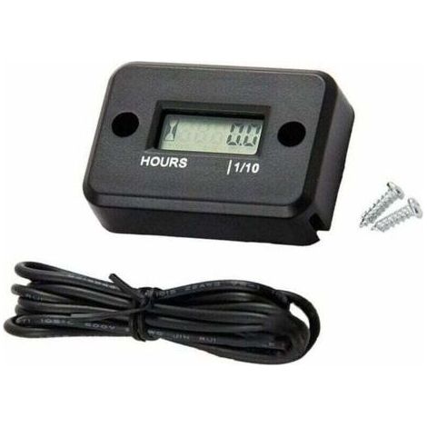 Affichage LCD Compteur horaire numérique Minuterie de jauge pour Quad Moto Motoneige motocross pit bike tondeuse à gazon tracteur camion (1/4)