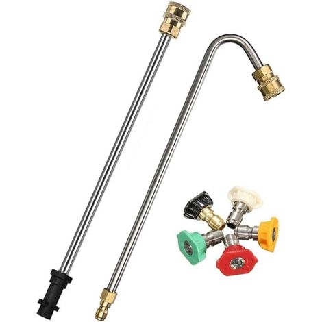 Lance de pulvérisation coudée, lance de lavage sous châssis compatible avec Karcher K2 K3 K4 K5 K6 K7 nettoyeur haute pression, kit de nettoyage de gouttière A (1/5)