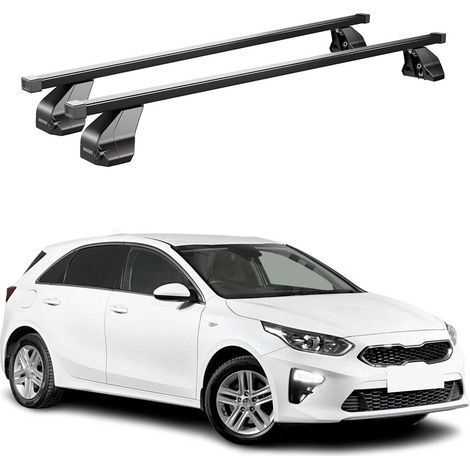 OMAC Dachträger Querträger Stahl für Kia Ceed III 2019-2026 – Abschließbar – City-Crash-getestet – DIN 75302:2019 – ISO/PAS 11154:2006 – Max. 75 kg Schwarz (1/5)