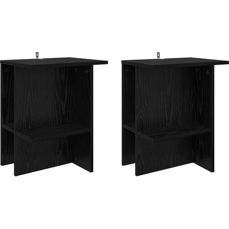 Maison Exclusive - Couchtisch 2 pcs Schwarze Eiche 40 x 30 x 49 c
