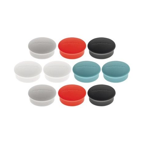 magnetoplan ® Magnet Discofix Mini 19 x 7 mm (Ø x H) 19mm 0,1kg Ferrit farbig sortiert 10 St./Pack. (1/2)