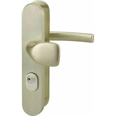 THIRARD - Ensemble de poignées de sécurité palière pour porte d'entrée, béquille et aileron, entr'axe 216mm, couleur F2 - THIRARD