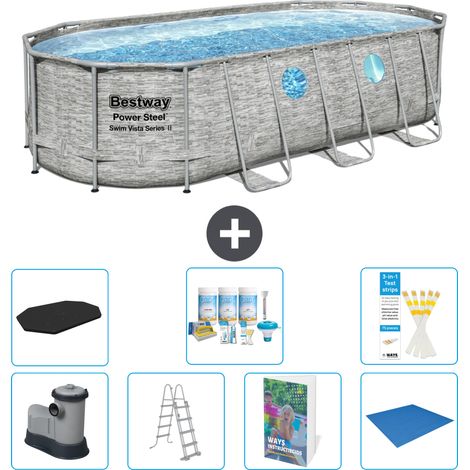 Bestway Power Steel Oval - 549x274x122 cm - 8-teilig S599
