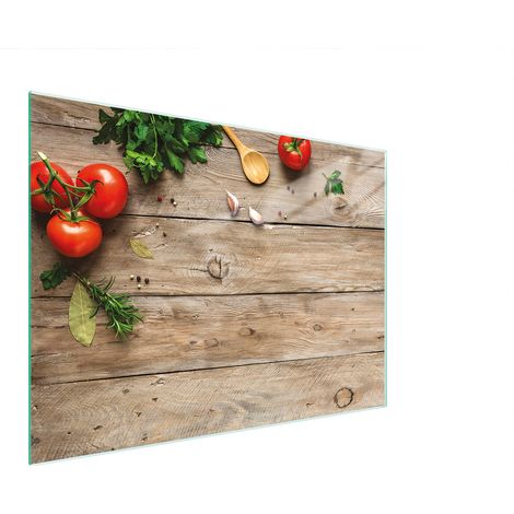 Planche à découper en verre 30x22 bois (1/5)