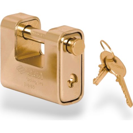 Lucchetto monoblocco anti scasso in ottone rivestito in acciaio cementato nichelato CISA LOCKINGLINE 21810 - 80 mm