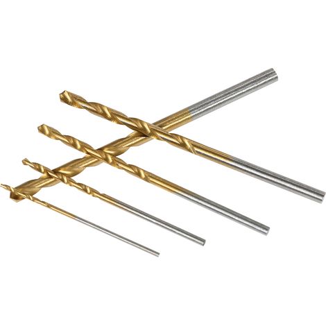 Jeu de forets hélicoïdaux en titane plaqué HSS, système métrique 1.0-3.0mm, forets à revêtement en acier rapide, outil de perçage du bois pour le travail du bois, 50 pièces (1/5)