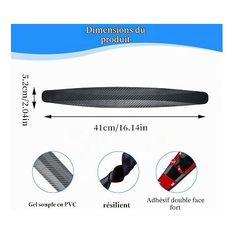 Bande Protection de Pare-Chocs Voiture, Bande de Protecteur de Pare-Chocs, Voiture Bandes Anti Collision, Universel Auto Pare-Chocs Arrière Protection, pour Voiture, SUV, Pickup, Camion (1/4)