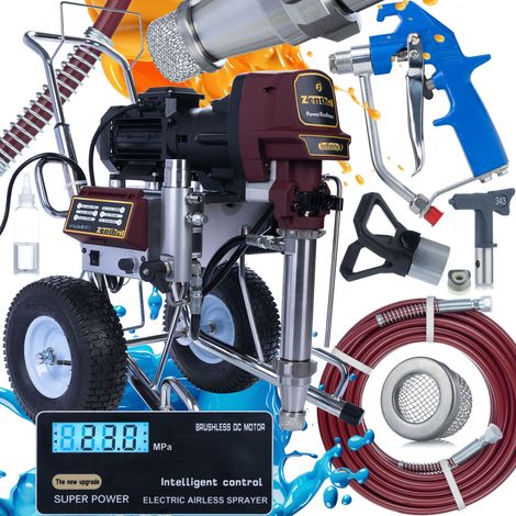 Zenthril Infinity LP – Professionelles Farbspritzgerät 4000W & 20MPa  ZenControl Elektronische Druckregelung, 10L/min, BrushlessMotor  Für Latex-, Acryl-, Silikonfarben & Spachtelmasse  Maler- & Spach