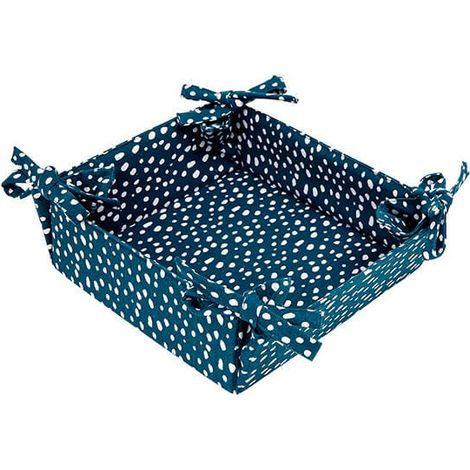 Dexam Sintra Recycled Cotton Spotted Bread Basket Ink Blue