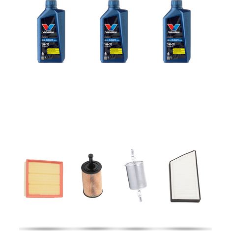 Kit tagliando 4 FILTRI e 3L OLIO compatibile con Peugeot 206 1.6 66kw dal 2000 (1/5)