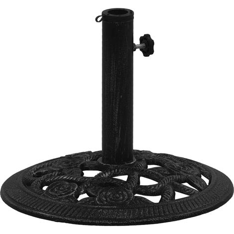 FIMEI Socle de parasol Noir 40x40x32 cm Fonte (1/5)