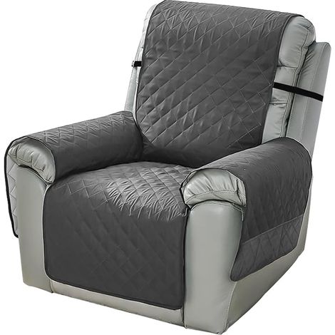 Housse de fauteuil avec poches, 1 place pour relax, antidérapante, imperméable, lavable, animaux de compagnie et enfants - 63,5 cm (1/5)