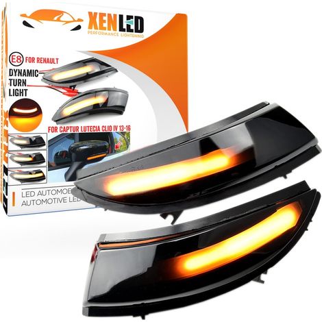 Répétiteurs RÉTRO LED DYNAMIQUE DÉFILANT Clio 4 Clio IV - Renault - Clignotant - Homologué ECE (1/5)