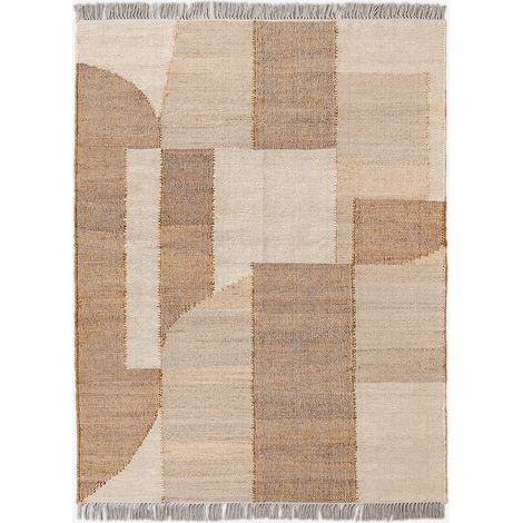 SKLUM Teppich aus Jute und Baumwolle (240x160 cm) Davina Natürliche Farben