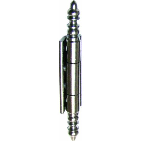 Charnière à vase broche acier / corps acier - QDCR - Fer poli - 50 mm