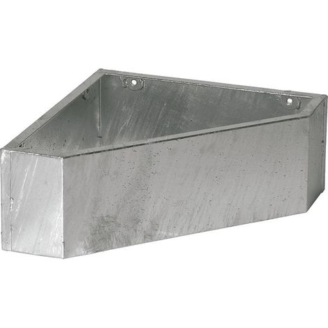 Mangeoire galvanisée de coin pour chevaux 8 litres, 50x37x21 cm