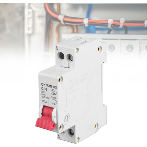 Interrupteur pneumatique basse tension, disjoncteur miniature monophasé domestique, 230 V 1P/25 A (1/5)