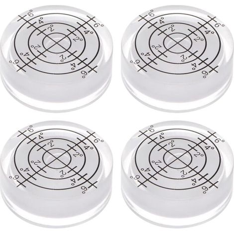 Purchasing Map Lot de 4 niveaux à bulle ronds 32 x 7 mm, mini marqueurs de niveau Bullseye ronds pour nivellement d'appareil photo, trépied, télescope, atelier, plateau tournant, blanc (1/4)