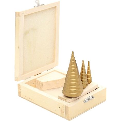AWTOOLS PUNTA A GRADINI HSS-TIN / SET 3 pz. (1/2)