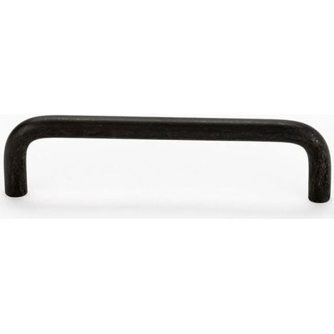 Poignée de meuble design, distance entre les trous 96 mm, pour cuisine, salle de bain, étagère, alliage d'aluminium, noir, 2 pièces (1/4)