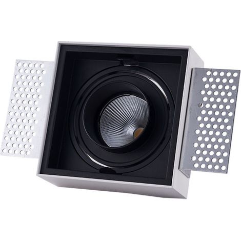 Éclairage encastré carré sans cadre haute luminosité CRI 95+ Downlight projecteur rotatif à intensité variable (1/5)