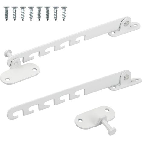 2Pcs Entrebâilleur de Fenêtre à Battant, Entrebailleur Fenetre Limiteur Ouverture Fenetre avec Vis, Reglable Entrebailleur Fenetre Sans Perçage,Convient pour Régler l'angle des Fenêtre (blanc, 16.5cm) (1/5)