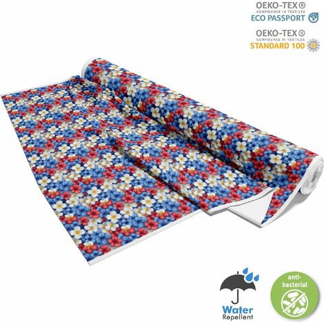 TESSUTI DECORATIVI PER ESTERNI OXFORD - Motivo Fiori Colorati DX18077 (1/5)